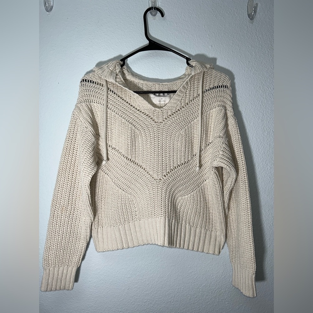 Aeropostale | Women’s Medium Cropped Crochet Hoodie